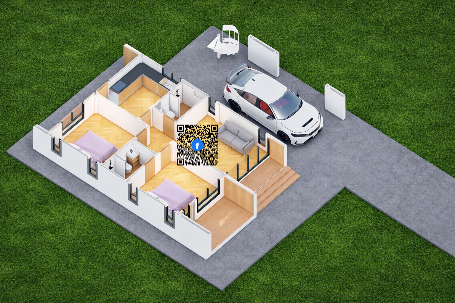 รูปแปลนแบบบ้าน บ้านนอร์ดิก 01